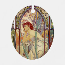 Alphonse Mucha - Die Zeiten des Tages Tasse Ornament Aus Metall