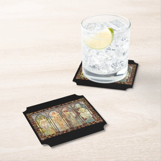 Alphonse Mucha - Die Zeiten des Tages Untersetzer (Vor Ort)