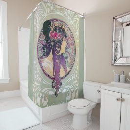 Alphonse Mucha,Donna,Jugendstil,Vintag,elegant Duschvorhang