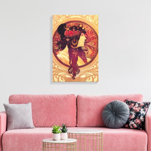 Alphonse Mucha Donna Orechini Leinwand Poster (Insitu (Wohnzimmer))