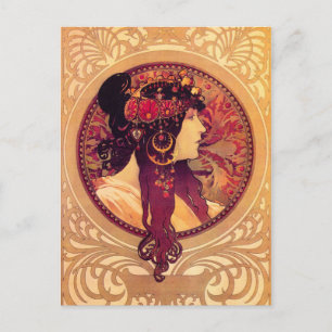 Alphonse Mucha Donna Orechini Postcard Postkarte