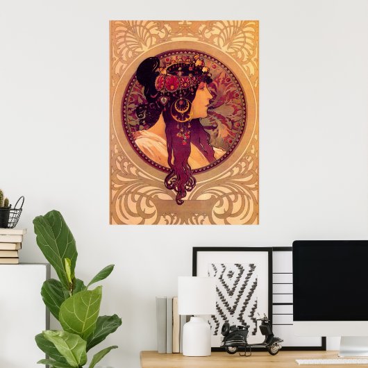 Alphonse Mucha - Donna Orechini Poster (Heimbüro)
