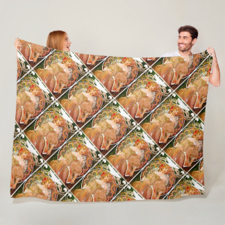 Alphonse Mucha Dreaming (Reverie) Fleecedecke