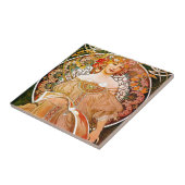 Alphonse Mucha Dreaming (Reverie) Fliese (Seite)