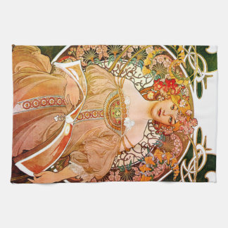 Alphonse Mucha Dreaming (Reverie) Geschirrtuch