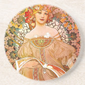 Alphonse Mucha Dreaming (Reverie) Getränkeuntersetzer (Vorne)