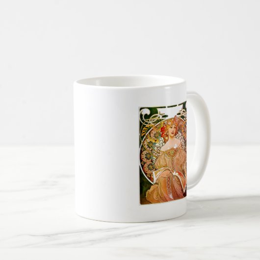 Alphonse Mucha Dreaming (Reverie) Kaffeetasse (VorderseiteRechts)