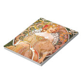 Alphonse Mucha Dreaming (Reverie) Notizblock (Rotiert)