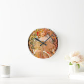 Alphonse Mucha Dreaming (Reverie) Runde Wanduhr (Zuhause)