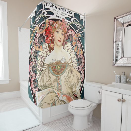 Alphonse Mucha Duschvorhang (Beispiel)