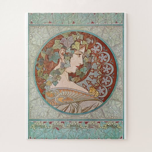 Alphonse Mucha - Efeu Puzzle (Vertikal)