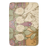 Alphonse Mucha Elegant Art Nouveau Stars Camellia Badematte (Vorderseite Vertikal)