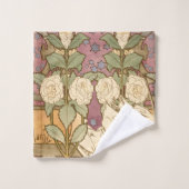 Alphonse Mucha Elegant Art Nouveau Stars Camellia  Badhandtuch Set (Waschlappen)