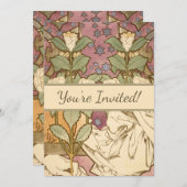 Alphonse Mucha Elegant Art Nouveau Stars Camellia Einladung (Vorne/Hinten)