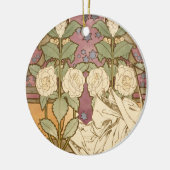 Alphonse Mucha Elegant Art Nouveau Stars Camellia Keramik Ornament (Links)