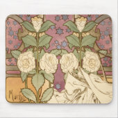Alphonse Mucha Elegant Art Nouveau Stars Camellia  Mousepad (Vorne)