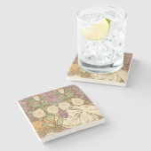 Alphonse Mucha Elegant Art Nouveau Stars Camellia  Steinuntersetzer (Seitenansicht)