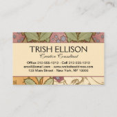 Alphonse Mucha Elegant Art Nouveau Stars Camellia Visitenkarte (Rückseite)