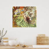 Alphonse Mucha. Enfance/Childhood, 1897 Poster (Küche)