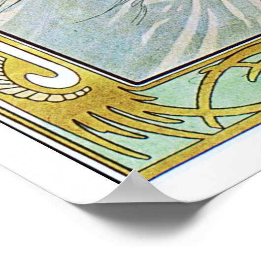 Alphonse Mucha. Eveil Du Matin Poster (Ecke)