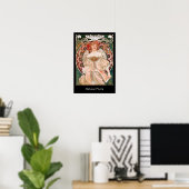 Alphonse Mucha F. Champenois auf schwarz Poster (Heimbüro)