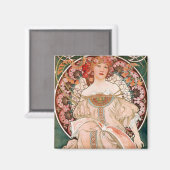 Alphonse Mucha F. Champenois Magnet (Vorderseite/Rückseite)