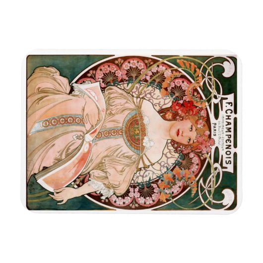 Alphonse Mucha F. Champenois Magnet (Horizontal)