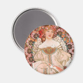 Alphonse Mucha F. Champenois Magnet (Vorderseite/Rückseite)