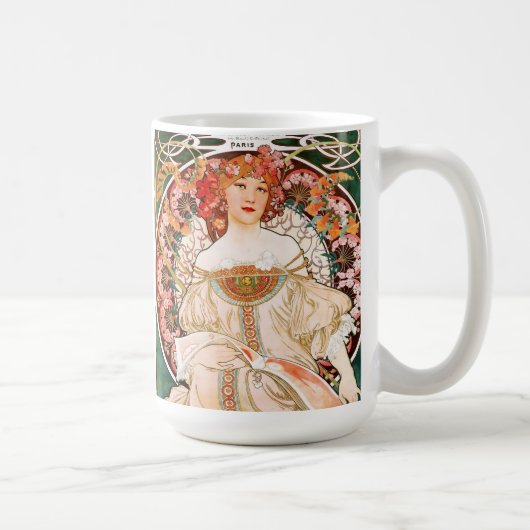 Alphonse Mucha F. Champenois Mug Kaffeetasse (Rechts)