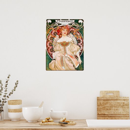 Alphonse Mucha F. Champenois Poster (Küche)
