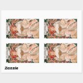 Alphonse Mucha F. Champenois Rechteckiger Aufkleber (Blatt)