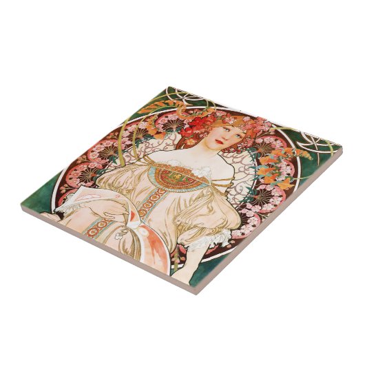 Alphonse Mucha F. Champenois Tile Fliese (Seite)