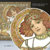 Alphonse Mucha Fall Seasons Jugendstil Vintag Fliese