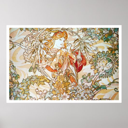 Alphonse Mucha. Femme A La Marguerite 1900 Poster (Vorne)