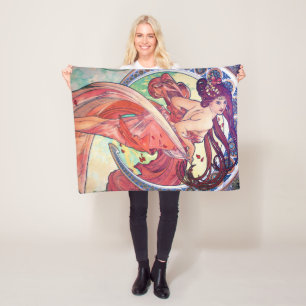 Alphonse Mucha Fleecedecke