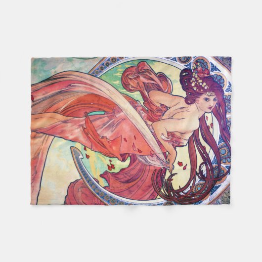 Alphonse Mucha Fleecedecke (Vorderseite (Horizontal))