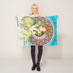 Alphonse Mucha Fleecedecke