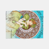Alphonse Mucha Fleecedecke (Vorderseite (Horizontal))