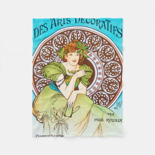 Alphonse Mucha Fleecedecke (Vorderseite)