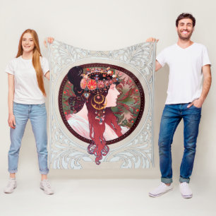 Alphonse Mucha Fleecedecke