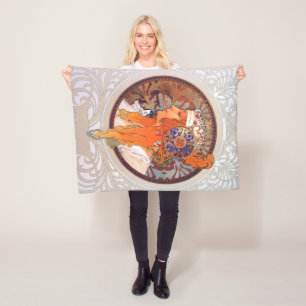 Alphonse Mucha Fleecedecke