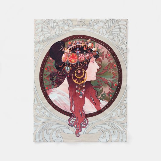Alphonse Mucha Fleecedecke (Vorderseite)