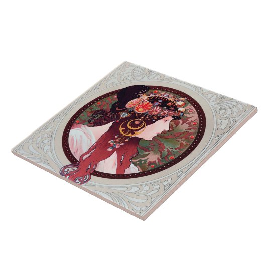 Alphonse Mucha Fliese (Seite)