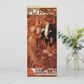 Alphonse Mucha Flirt Einladungen (Stehend Vorderseite)