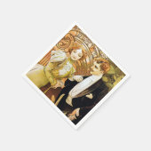 Alphonse Mucha Flirt Vintag Romantik Art Nouveau Serviette (Ecke)