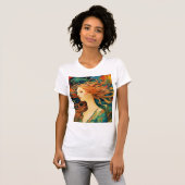 Alphonse Mucha "Flowing Redhead" T-Shirt (Vorne ganz)