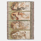 Alphonse Mucha Four Seasons 1897 Art Nouveau Panel Decke (Vorderseite Vertikal)