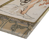 Alphonse Mucha Four Seasons 1897 Art Nouveau Panel Schneidebrett (Ecke)