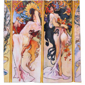 Alphonse Mucha - Four Seasons Duschvorhang (Vorderseite)