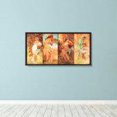 Alphonse Mucha, Four Seasons Leinwanddruck (Insitu (Holzboden))